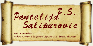 Pantelija Šalipurović vizit kartica